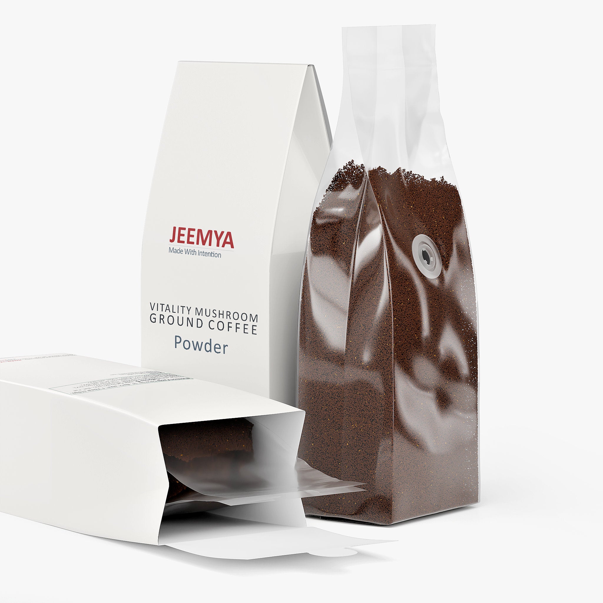 Jeemya Vitality Mushroom Coffee | Arabica Blend with Lion's Mane & Chaga for Focus & Balanced Energy
