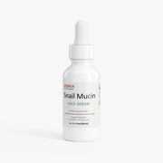 Jeemya Snail Mucin Face Serum bottle with a dropper cap displayed on a clean white background, formulated to hydrate, repair the skin barrier, and improve skin texture.