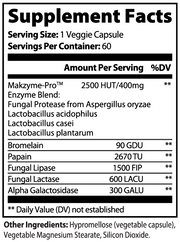 Jeemya Digestive Enzymes 60 Capsules (60 Servings) | Foundational Gut Health for Daily Support