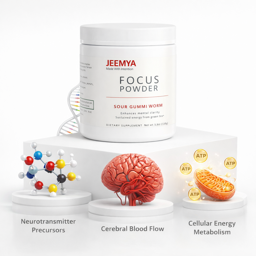Jeemya Focus Powder | Cognitive Support Blend for Mental Clarity & Alertness